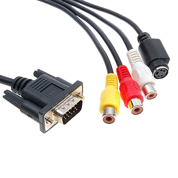 Cáp chuyển VGA to Svideo +Composite RCA F Cable