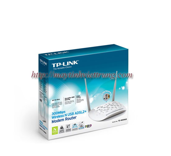 Modem ADSL wifi chuẩn N 300MBps TP-LINK TD-W8968ND