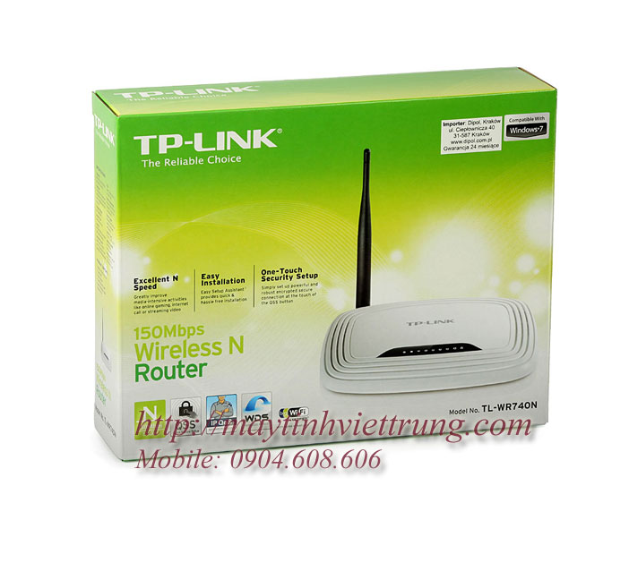 Bộ định tuyến không dây TP Link TL-WR740N 150Mb