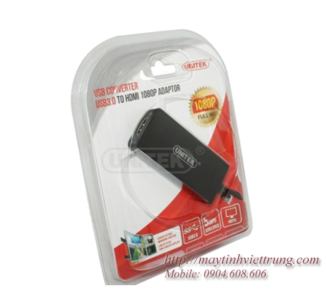 Bộ chuyển USB3.0 to HDMI 1080P Unitek Y-3702