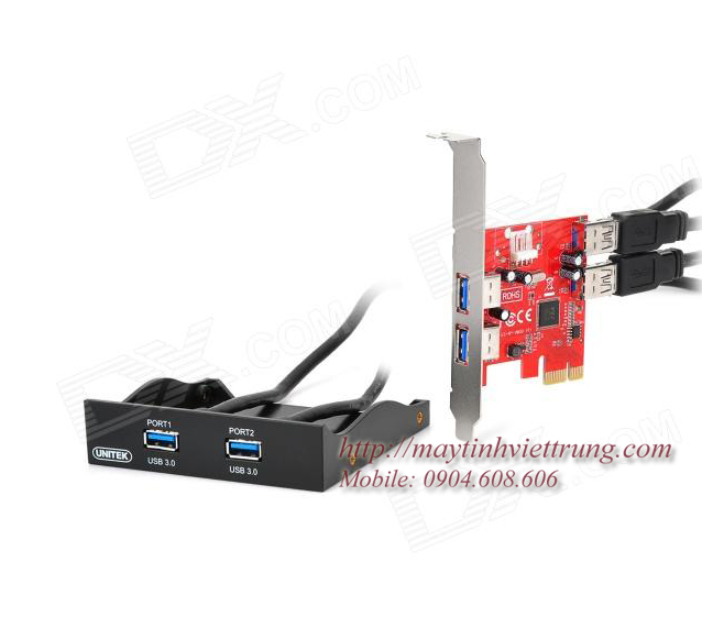 Card PCI-Ex to 2 PORT USB 3.0 Unitek Y-7301