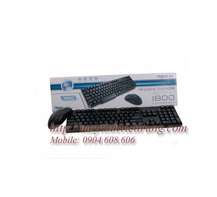 Bộ bàn phím chuột không dây Rapoo 1800