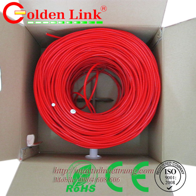 Dây cáp mạng Golden Link UTP CAT5E Đỏ