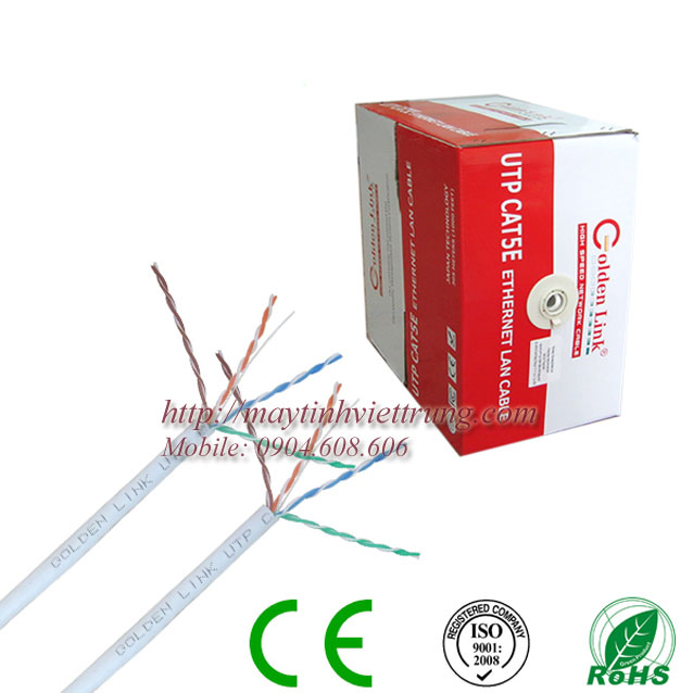 Dây cáp mạng Golden Link UTP CAT5E Trắng