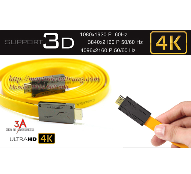 Cáp HDMI 2.0 cho TV 4k 2k cao cấp dài 15m chính hãng 3A
