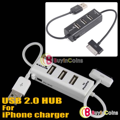 Hub USB 3 port Ipod, Hub USB Ipod 2.0, Hub Iphone USB 2.0