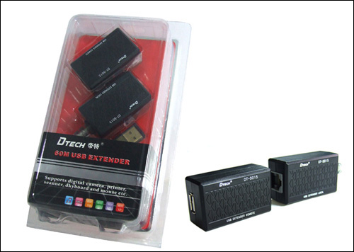 BO CHUYEN DOI USB SANG RJ45 DTECH DT-5015 , USB EXTENDER DTECH DT-5015 CHO MAY IN, SCANER, DTECH DT5015