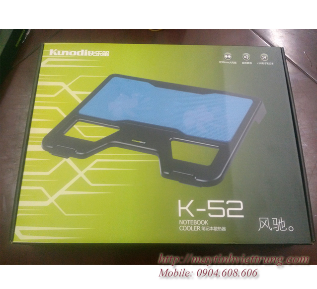 DE TAN NHIET LAPTOP CAO CAP KUNODI K52, DE TAN NHIET 2 QUAT KUNODI K52 GIA RE