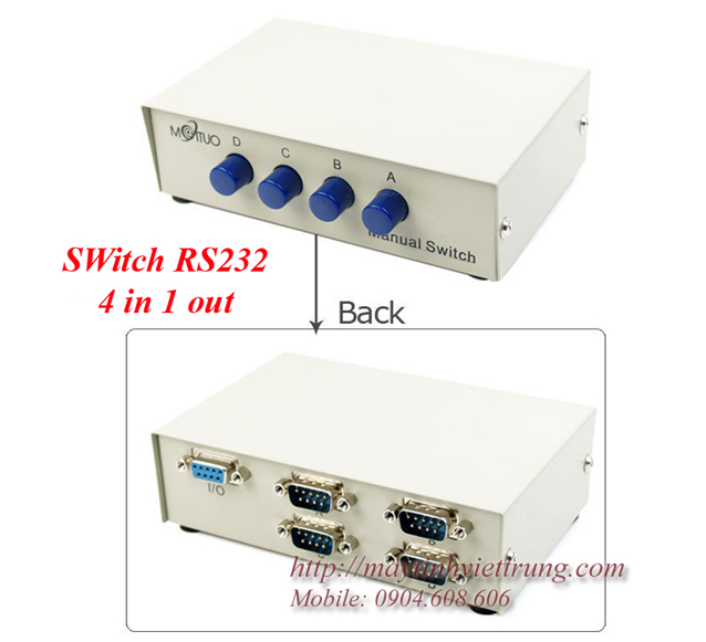 BỘ CHIA CỔNG COM SWITCH RS232 4 IN 1 OUT MT-VIKI