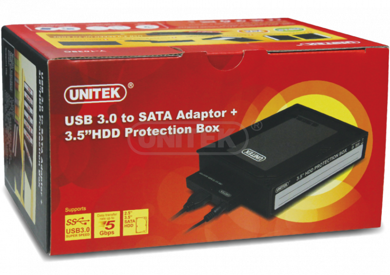 HDD BOX 3.5 SATA TO USB 3.0 UNITEK Y-1039C, BO CHUYEN DOI SATA TO USB 3.0 KIEM BOX 3.5 UNITEK Y-1039C