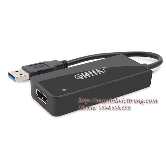 BO CHUYEN USB 3.0 TO HDMI 1080P UNITEK Y-3702, DAU CHUYEN USB 3.0 SANG HDMI UNITEK Y3702