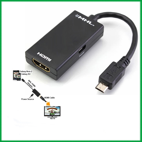 CABLE HDMI TO MHL SAMSUNG GALAXY TAB 3, CA CHUYEN HDMI RA MHL CHO MAY SAMSUNG GALAXY TAB 3