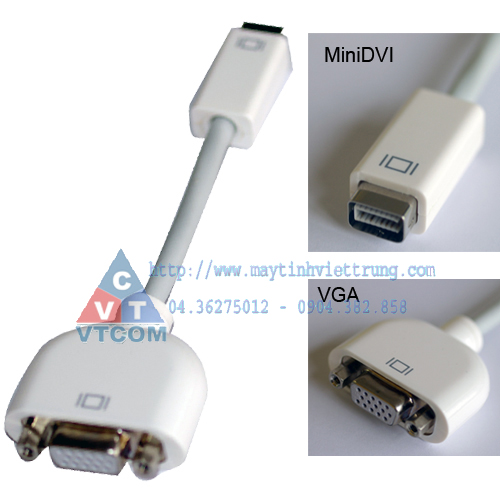 CAP CHUYEN DOI MINI-DVI TO VGA, DAY CHUYEN MINI-DVI RA VGA XIN, MINIDVI-VGA