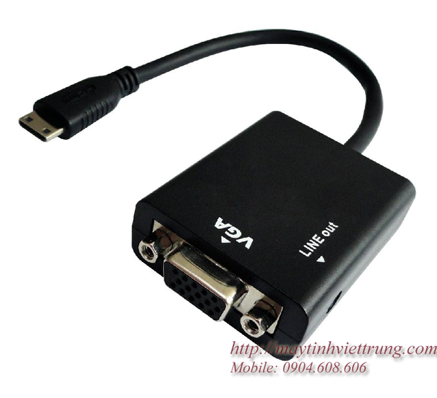 CAP CHUYEN DOI MINI-HDMI TO VGA, CHUYEN DOI TIN HIEU MINI-HDMI SANG VGA