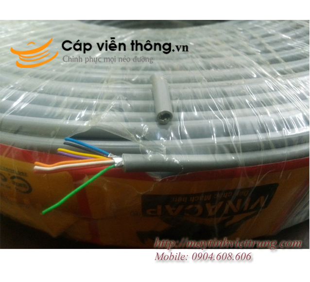 CAP DIEN THOAI VINACAP 8 LOI 4 DOI, CAP DIEN THOAI 4 LOI VINACAP CHINH HANG