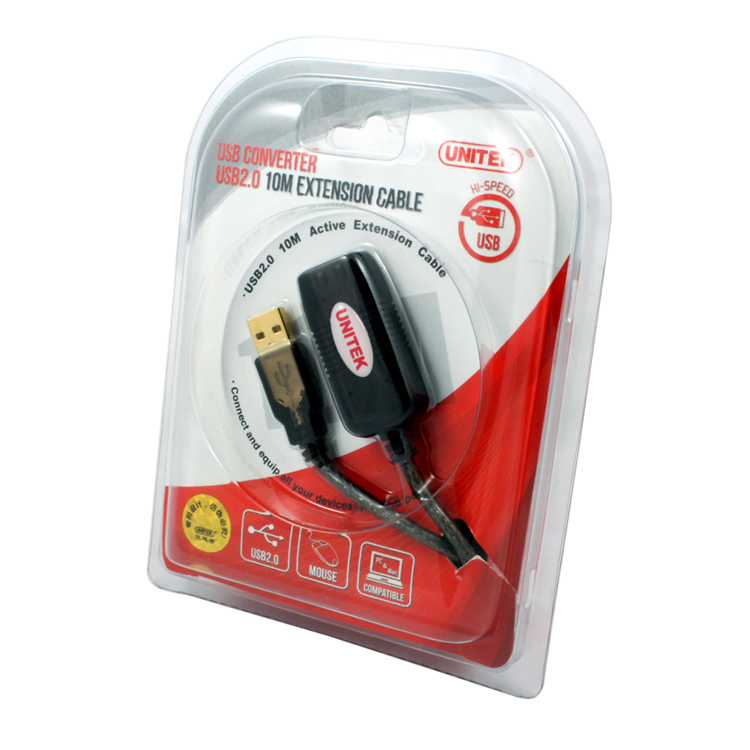 CAP NOI DAI USB UNITEK 10M Y-260, CAP NOI DAI USB 10 MET CHINH HANG UNITEK, CAP NOI DAI USB 10M XIN