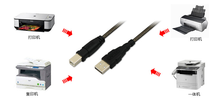 CAP USB MAY IN 10M UNITEK Y-C431, CAP MAY IN USB 10 MET UNITEK CHINH HANG, CAP TIN HIEU MAY IN 10M XIN