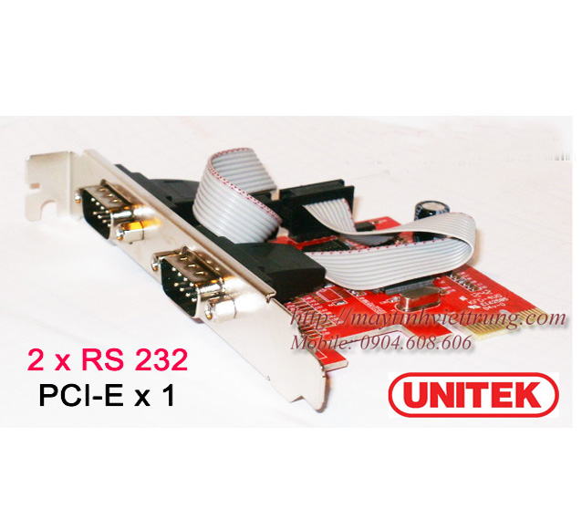 CARD PCI- E TO RS232 2 PORT UNITEK Y-7504, CARD PCI-E TO RS232 UNITEK Y-7504