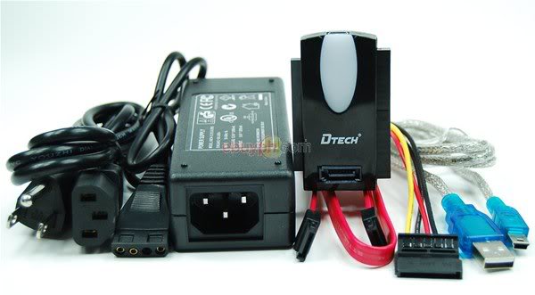 BO CHUYEN DOI USB RA IDE SATA DTECH DT-8003A, CHUYEN USB RA ATA SATA DTECH DT-8003A, USB -IDE SATA DTECH