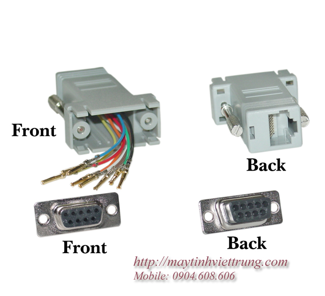 DAU CHUYEN DOI COM RS232 TO RJ45, DAU CHUYEN DOI TIN HIEU RS232 TO RJ45